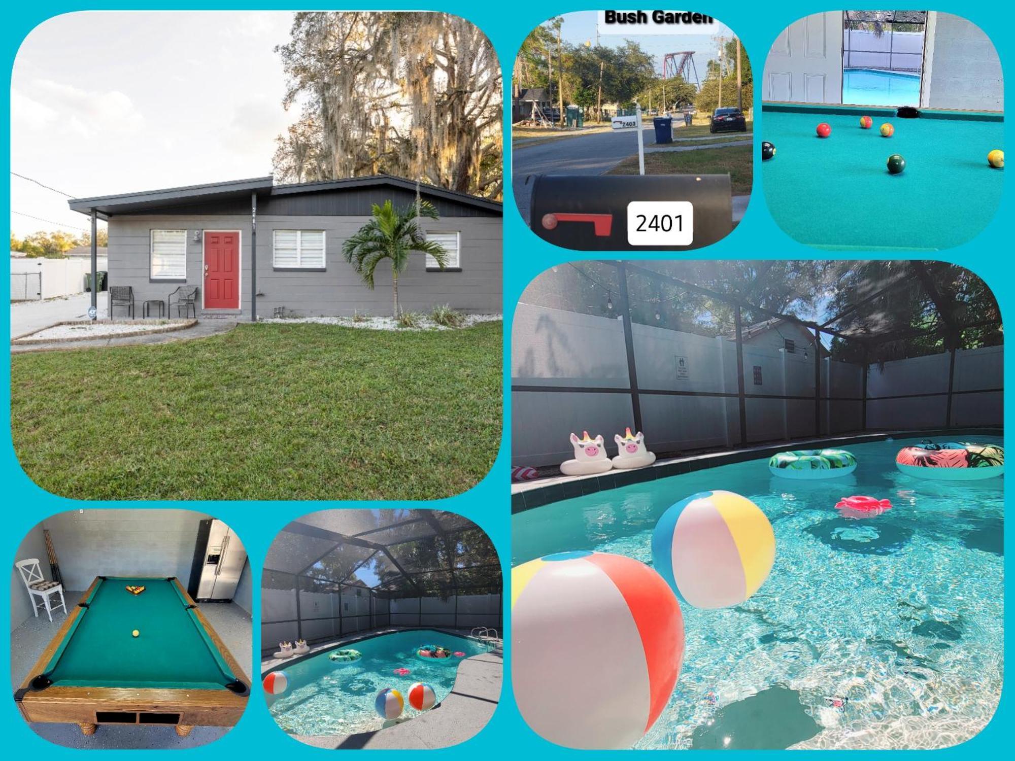 Entirehouse W/Bush Garden View_Private Heated Pool Villa Tampa Exterior photo